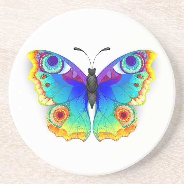 Posavasos Arcoiris mariposa Peacock Eye (Frente)