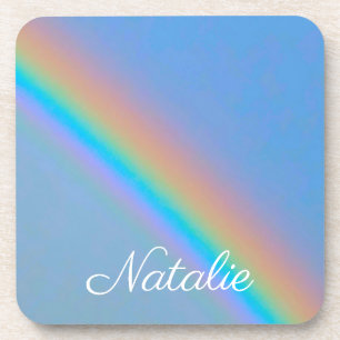 Posavasos Arcoiris real natural personalizado