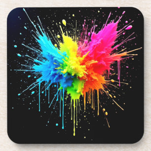 Posavasos Arcoiris Splash Powder Art