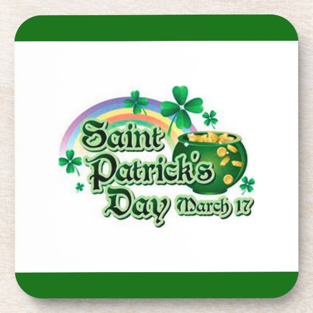 Posavasos Arcoiris y olla de oro - (Frente)