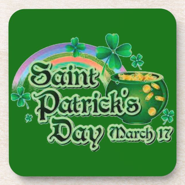 Posavasos Arcoiris y olla de oro - (Frente)