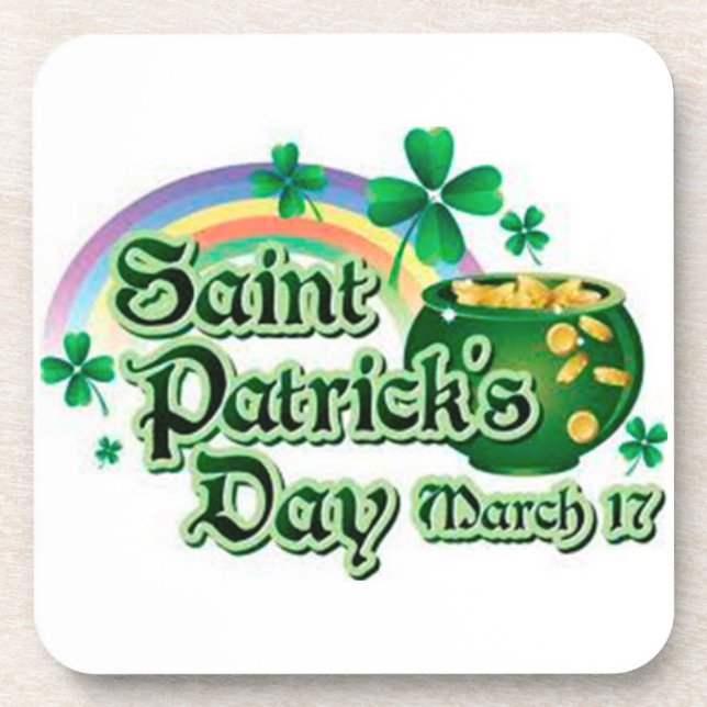 Posavasos Arcoiris y olla de oro - (Frente)