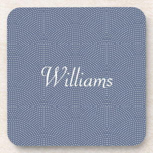 Posavasos Arcos azules monogramados Monstruo plástico