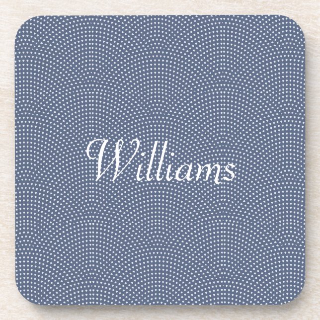 Posavasos Arcos azules monogramados Monstruo plástico (Frente)