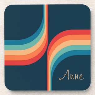 Posavasos Arcos coloridos de estilo retro