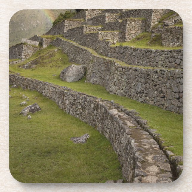 Posavasos Arcos de lluvia sobre las terrazas agrícolas, Mach (Frente)