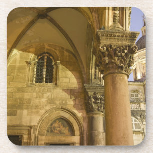 Posavasos Arcos del Palacio del Rector con la Catedral de Du