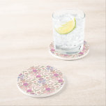 Posavasos Arcos y flores rusas rosados<br><div class="desc">Boho y montaña rústica con ilustracion a mano de arcos y flores en colores rosa y violeta.</div>