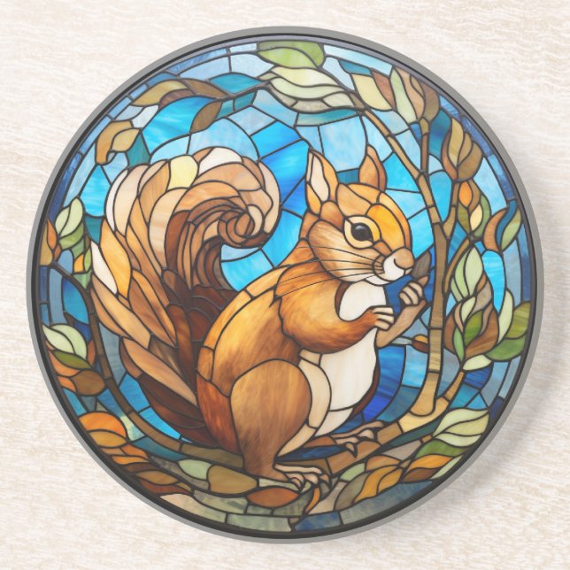 Posavasos Ardilla de vidrio suave (Frente)