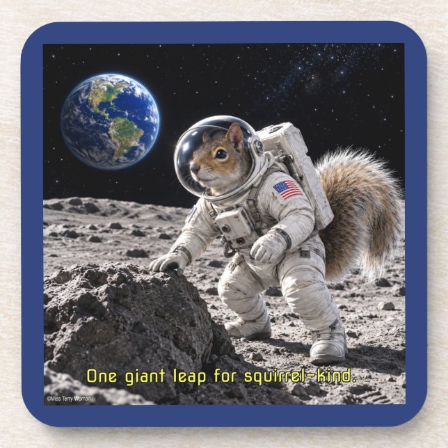 Posavasos Ardilla en el espacio (Frente)