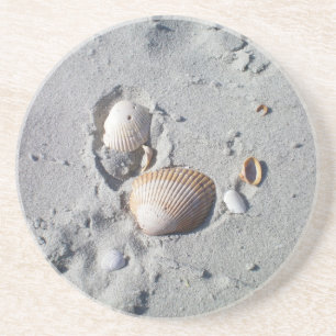 Posavasos Arena y práctico de costa de los Seashells