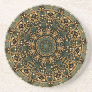 Posavasos Arenero decorativo verde de arenisca