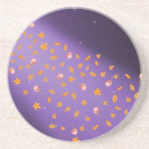 Posavasos Arenisca de hojas y Rosas de otoño