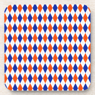 Posavasos Argel Preppy Tradicional en Naranja y Azul