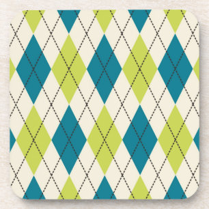Posavasos Argyle Azul Y Verde