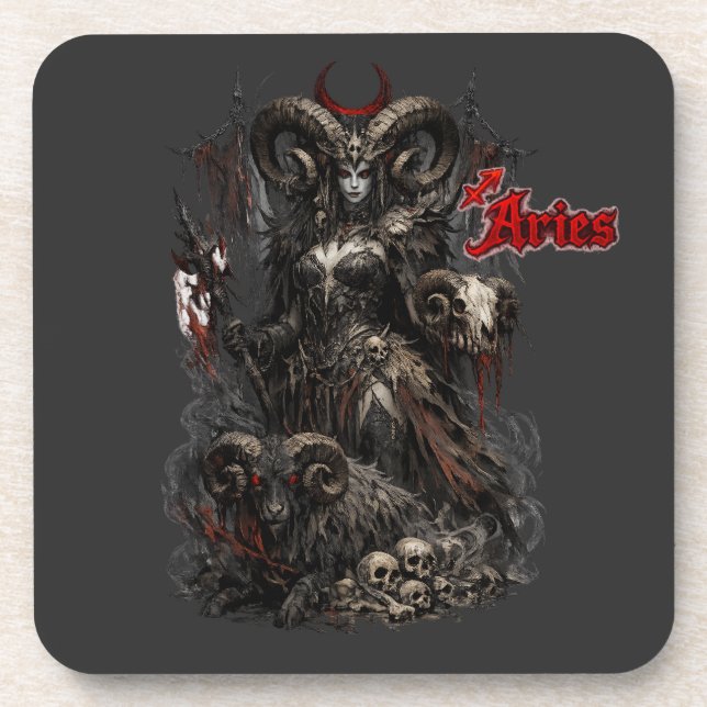 Posavasos Aries — El Presagio Cornudo (Frente)