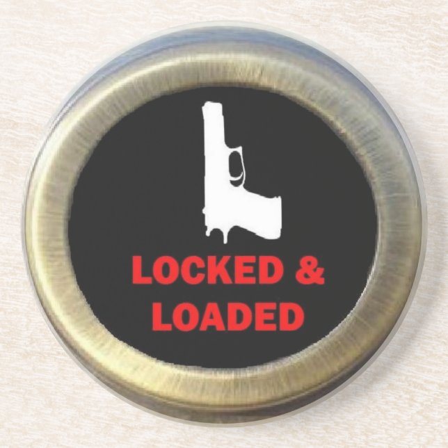 Posavasos Arma bloqueada y cargada (Frente)