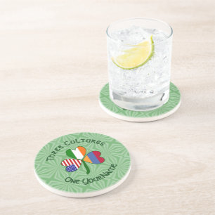 Posavasos Armenia Irlanda USA Trébol Personalizado