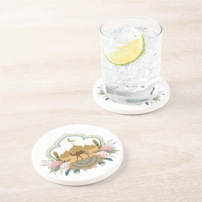 Posavasos Armonía de camellos y mezquitas (Lado)