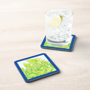 Posavasos 'Armonía en verde' en un conjunto de montaña rusa