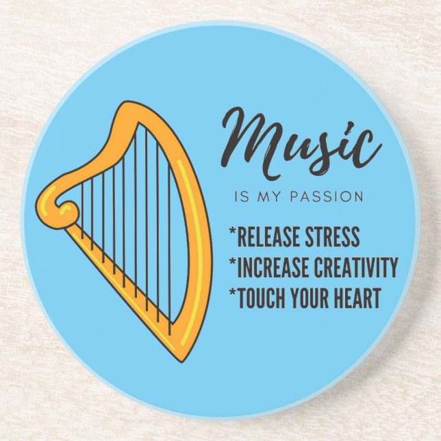 Posavasos arpa, el envolvimiento de la maleta de la bolsa de (Frente)