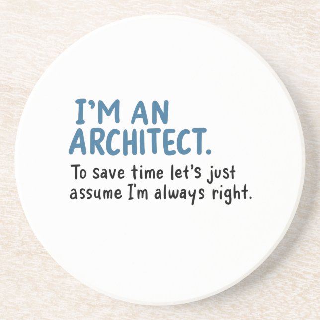 Posavasos Arquitecto - Soy arquitecto (Frente)
