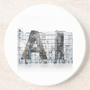 Posavasos Arquitectura de letras industriales Arte