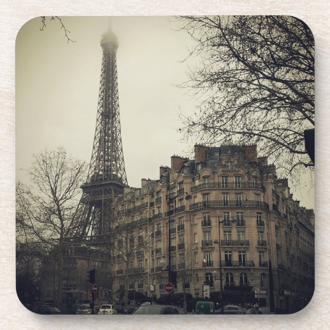 Posavasos Arquitectura del edificio de la Torre Eiffel de Pa (Frente)