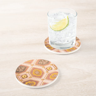 Posavasos Arquitectura húngara rosa amarilla