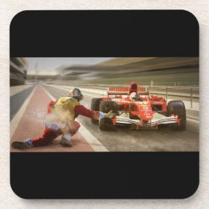 Posavasos Arrastrar las Carreras. Set de seis.