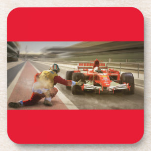 Posavasos Arrastrar las Carreras. Set de seis.