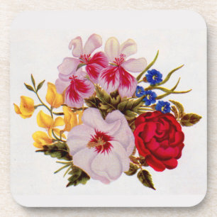 Posavasos Arreglo floral de flores del siglo XVIII