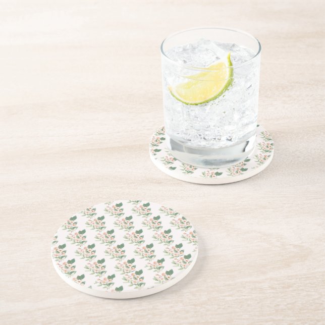 Posavasos Arreglo floral retro suave (Lado)
