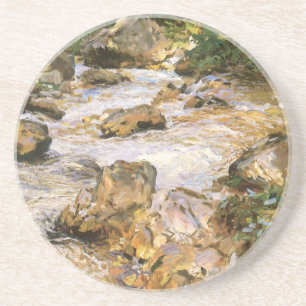 Posavasos Arroyo de truchas en el Tirol por John Singer Sarg