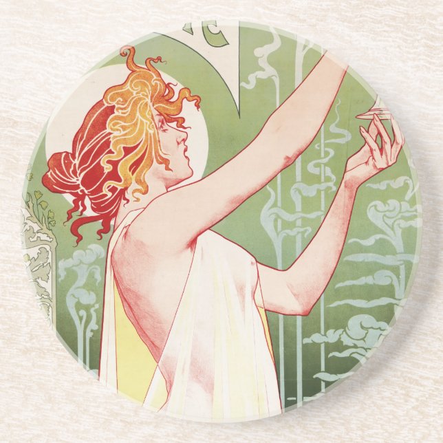 Posavasos Art déco de Alfonso Mucha (Frente)