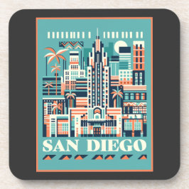 Posavasos Art Deco de San Diego California