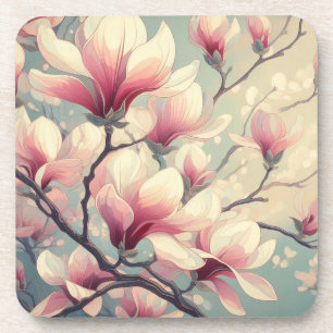 Posavasos Art Deco Magnolia Florecimiento Monasterio plástic