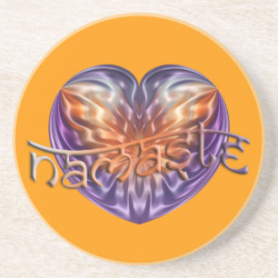Posavasos ART Heart NAMASTE NARANJA