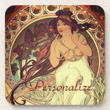 Art Nouveau Alphonse Mucha elegante mujer cosecha