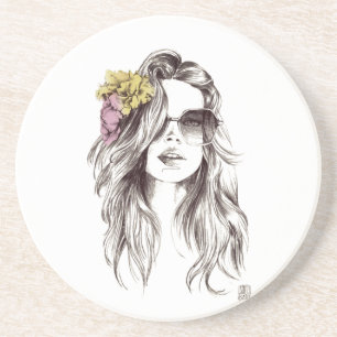 Posavasos Arte abstracto chica Tapiz De Camisetas Tapiz