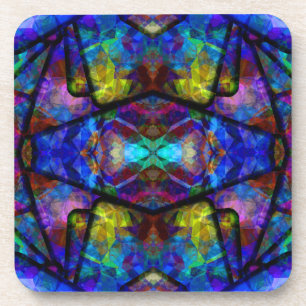 Posavasos Arte abstracto de Digitaces del vitral medieval