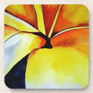 Posavasos Arte abstracto de la flor tropical frangipani