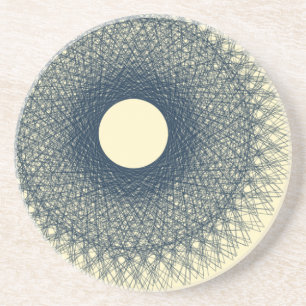 Posavasos arte abstracto de la luz negra radiante en luna