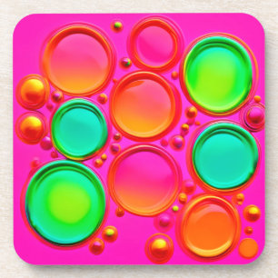 Posavasos Arte abstracto de orb colorido