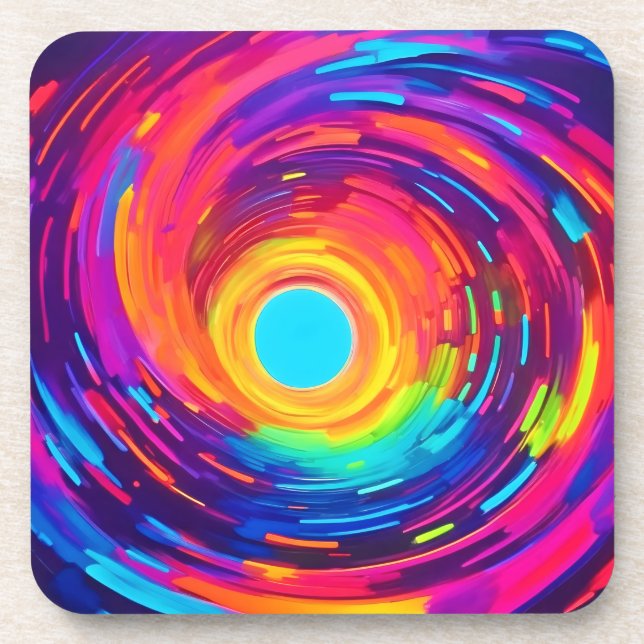 Posavasos Arte abstracto de Swirling Vortex (Frente)