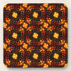 Posavasos Arte abstracto elegante boho moderno dorado Patrón