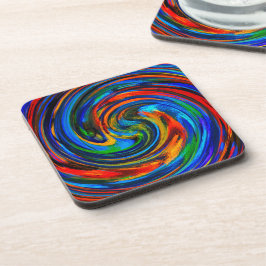 Posavasos Arte abstracto moderno de remolino #10