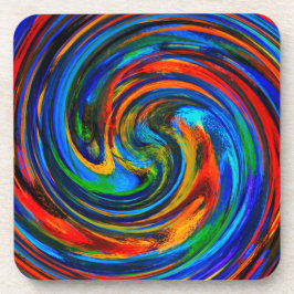 Posavasos Arte abstracto moderno de remolino #10