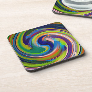 Posavasos Arte Abstracto Moderno de Remolino #17