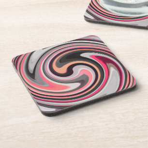 Posavasos Arte Abstracto Moderno de Remolino #4
